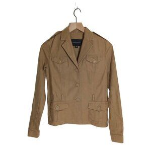 BANANA Republic Tan Linen Blend Utility Jacket Size XS